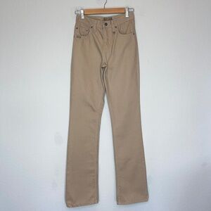 Vintage Rockies Relaxed Natural Rise Women's 0 Long Tan Straight Jeans Cowgirl